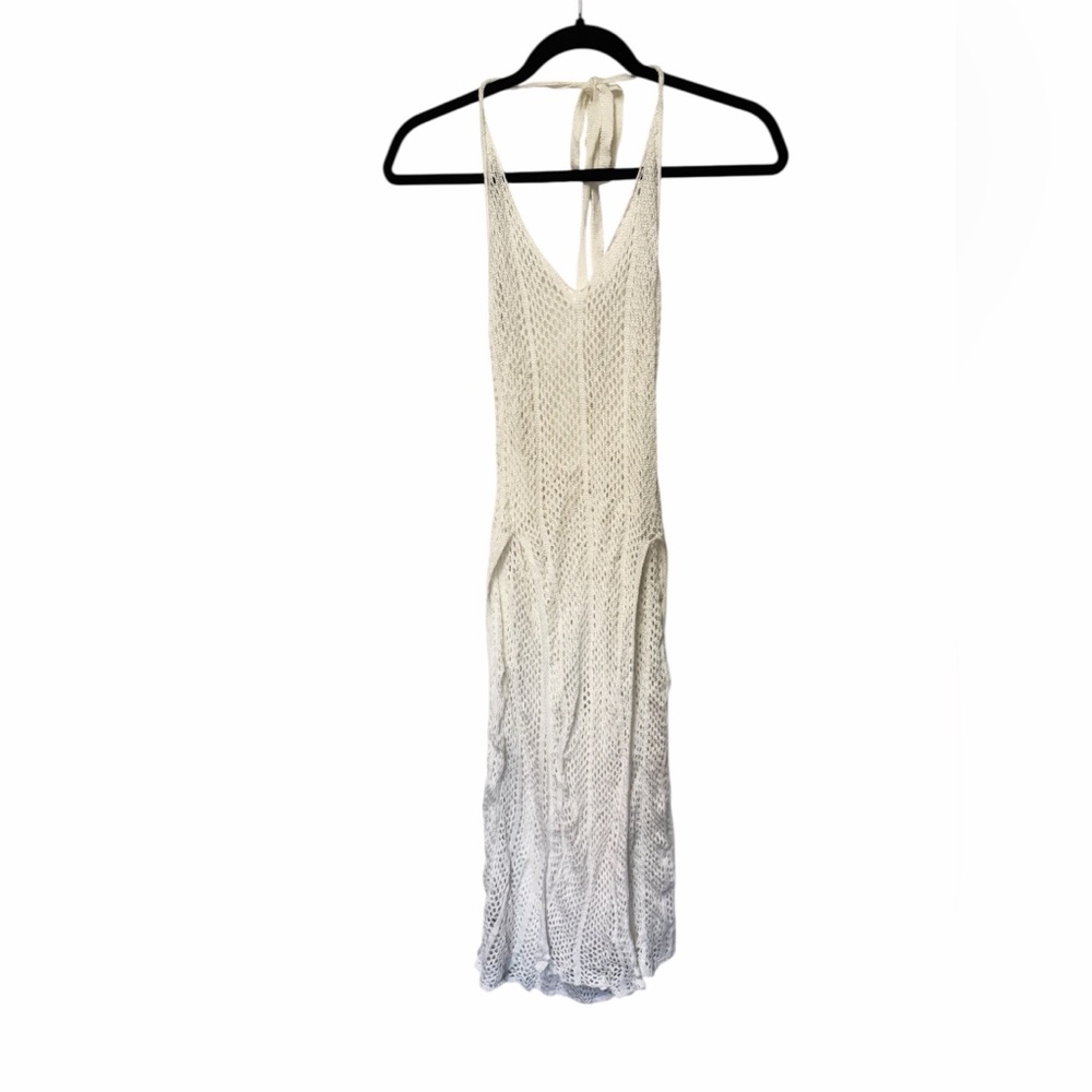 🤍 Crochet Tie-Back Swim Cover-Up Dress